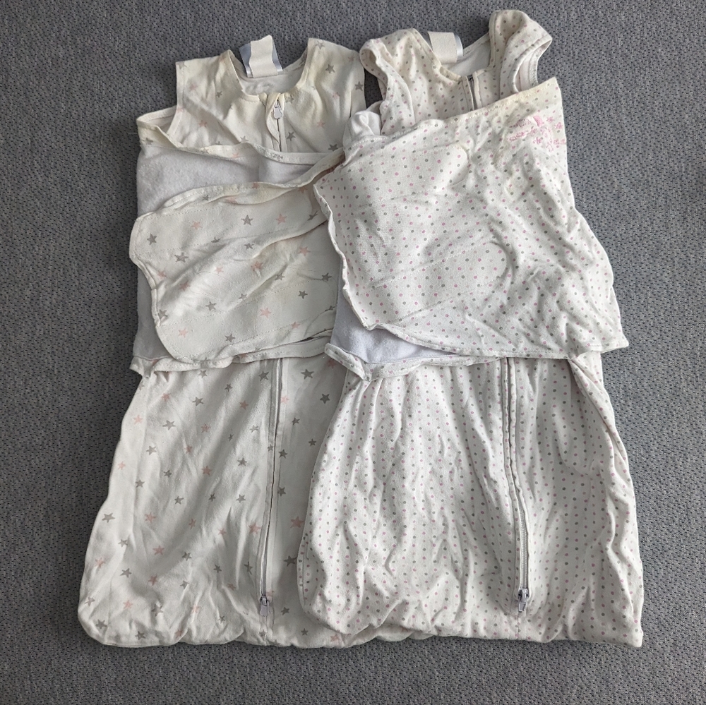 3/$30 Lot of 2 Halo cotton swaddle sleep sacks